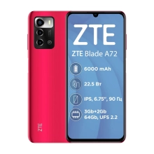 Купить Смартфон ZTE Blade A72 3/64GB Red (951875) - фото 1
