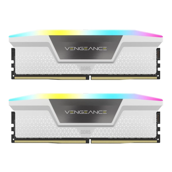Купить Модуль памяти Corsair Vengeance RGB White DDR5-6000 32GB (2x16GB) CL40-40-40 1,35V - фото 2