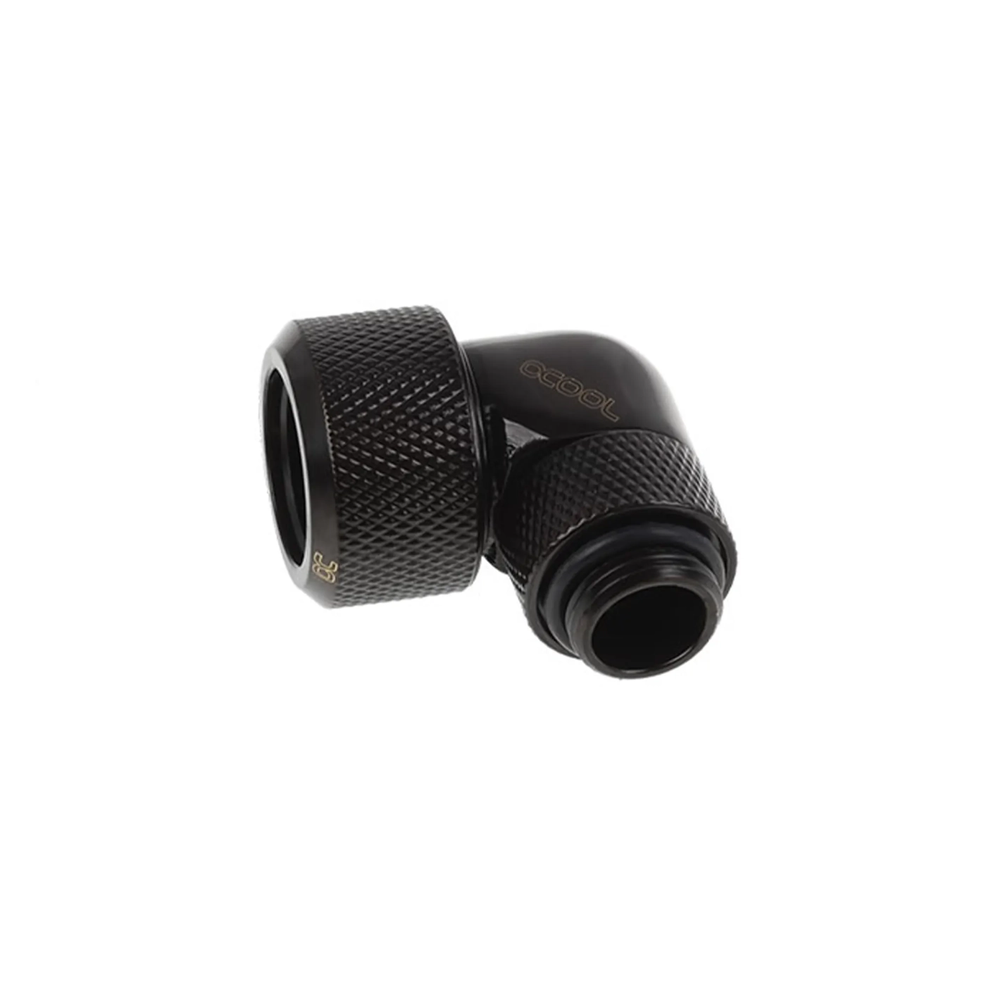 Купити Фітінг Alphacool Eiszapfen 16mm HardTube compression fitting 90° rotatable G1/4 - knurled - deep bla - фото 1