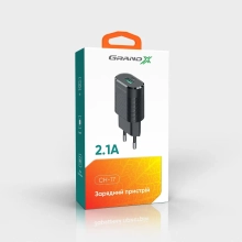 Купити Зарядний пристрій Grand-X USB 5V 2,1A (CH-17) - фото 5