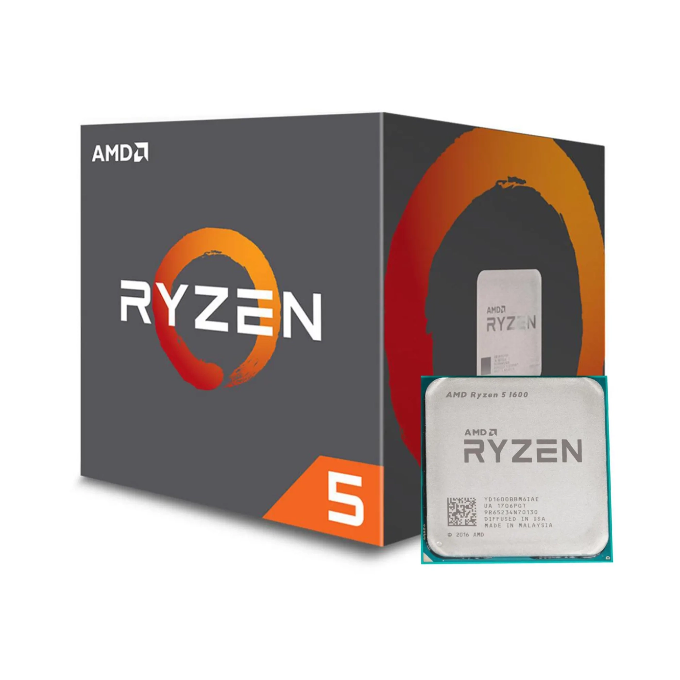 Купить Процессор AMD Ryzen 5 1600 3.4/3.6GHz,19MB,65W,AM4,Wraith Spire 95W cooler (YD1600BBAFBOX) - фото 1