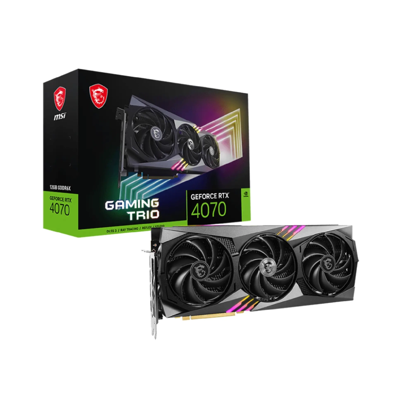 Купить Видеокарта MSI GeForce RTX 4070 GAMING TRIO 12G - фото 7