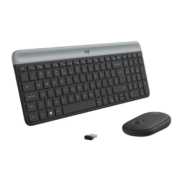 Купить Комплект клавиатура и мышка Logitech MK470 Slim Wireless UA Graphite - фото 4