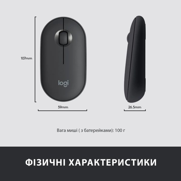 Купить Комплект клавиатура и мышка Logitech MK470 Slim Wireless UA Graphite - фото 10