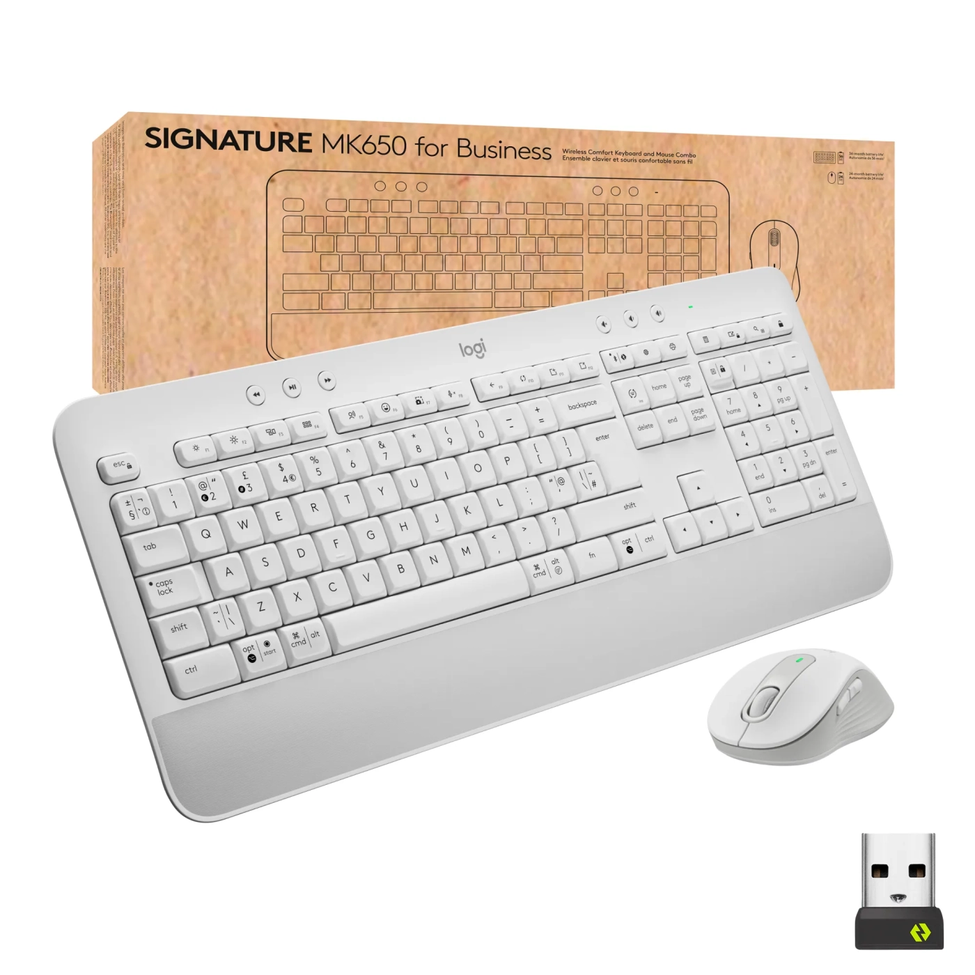Купити Комплект клавіатура та миша Logitech Signature MK650 Combo for Business Off-white (920-011032) - фото 13