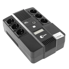 Купити ДБЖ (UPS) лінійно-інтерактивний Qube AIO 650, 650VA/360W, LCD, 6 x Schuko, RJ-45, USB - фото 1
