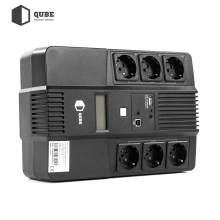 Купити ДБЖ (UPS) лінійно-інтерактивний Qube AIO 650, 650VA/360W, LCD, 6 x Schuko, RJ-45, USB - фото 6