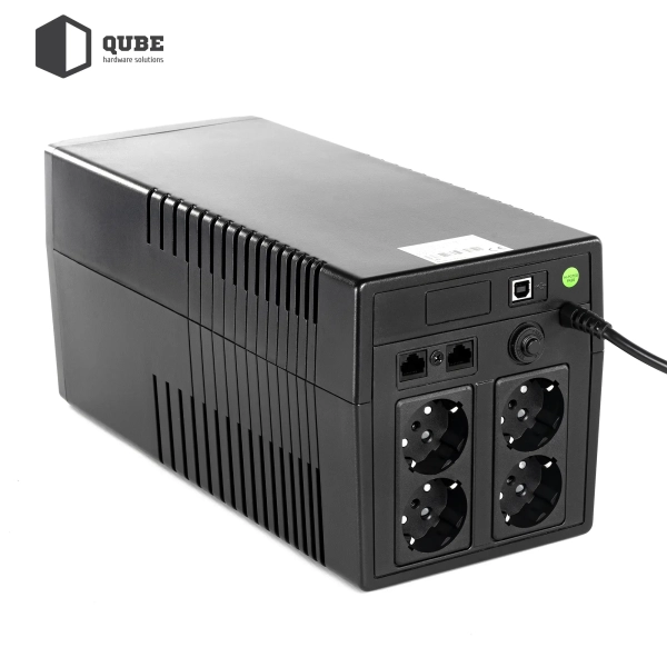 Купити ДБЖ (UPS) лінійно-інтерактивний Qube DG 1050, 1050VA/600W, LCD, 4 x Schuko, RJ-45, USB - фото 6