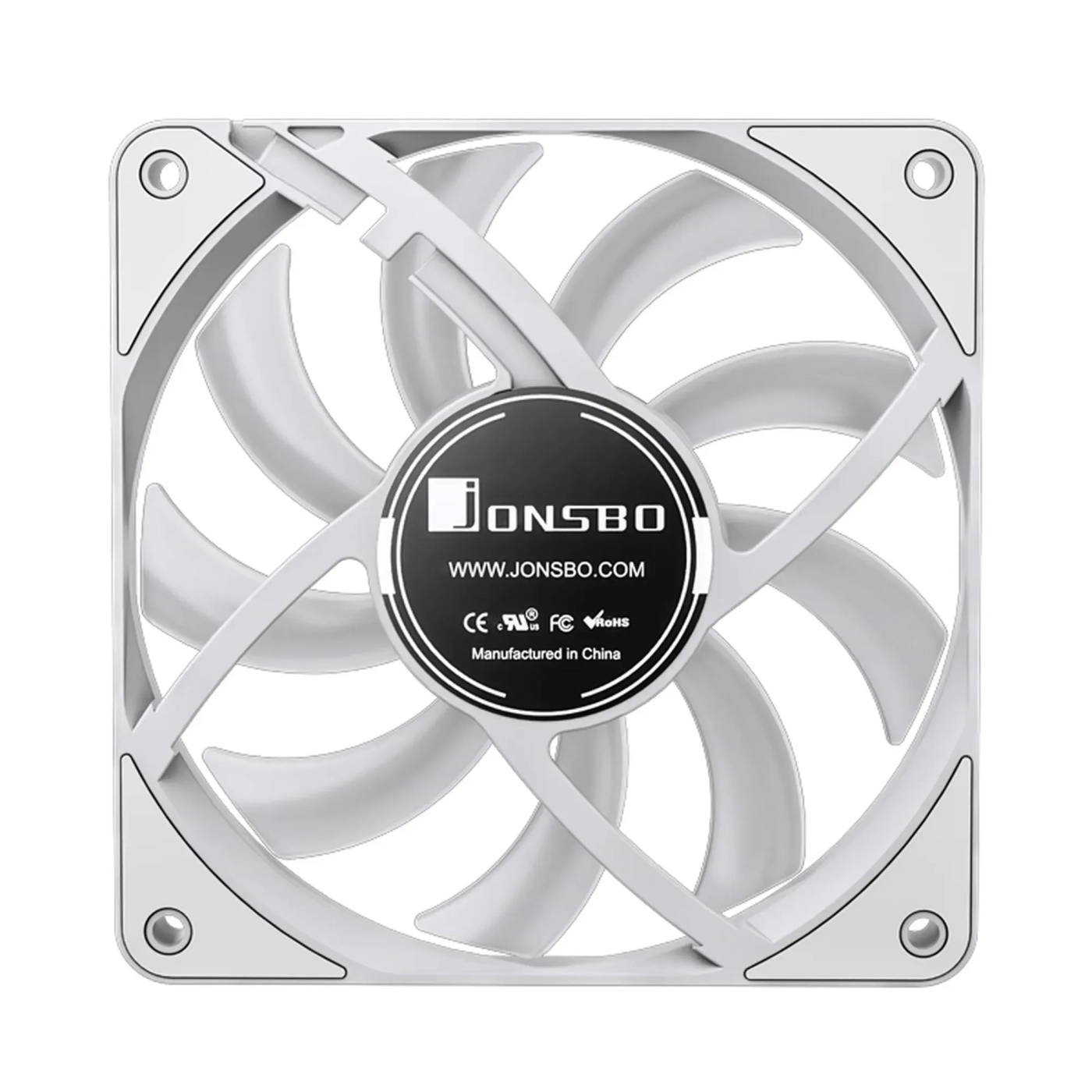 Купить Вентилятор JONSBO HF1215 White RGB (120mm, 700-1800RPM, 29.7dB, 4pin+LED 3pin) - фото 7