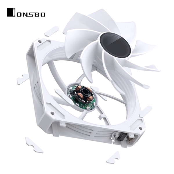 Купить Вентилятор JONSBO ZG-120WR (3in1) White (120mm, 500-1500RPM, 36.8dB, 4pin) - фото 4