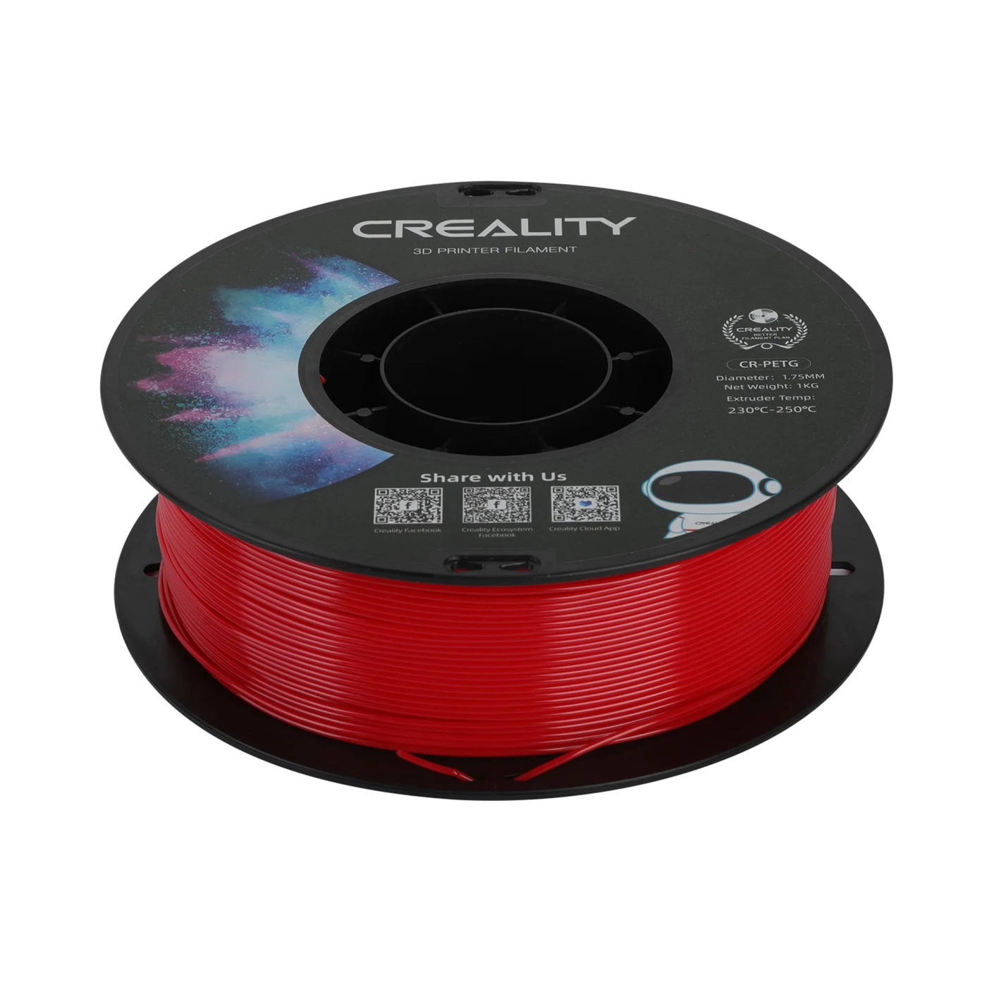 Купити PETG Filament (пластик) для 3D принтера CREALITY 1кг, 1.75мм, червоний (3301030038) - фото 4