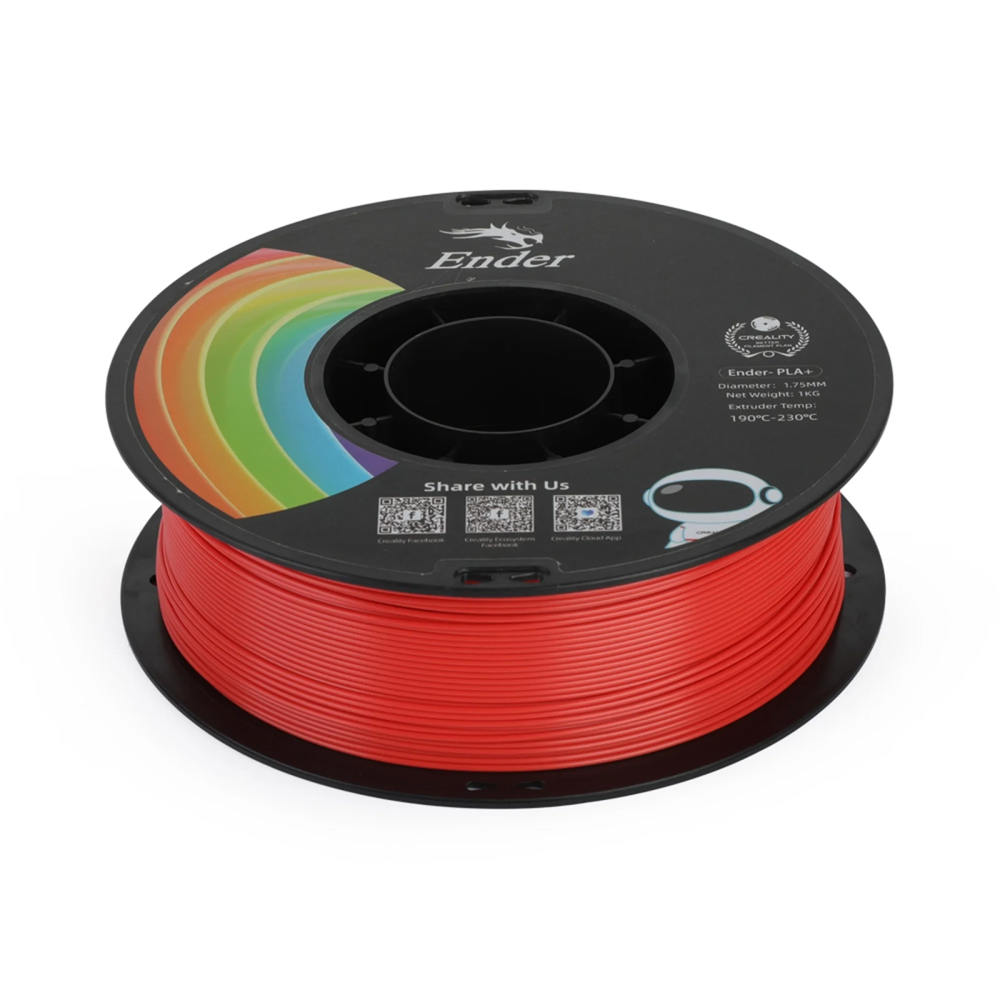Купить PLA+ Filament (пластик) для 3D принтера CREALITY 1кг, 1.75мм, красный - фото 4