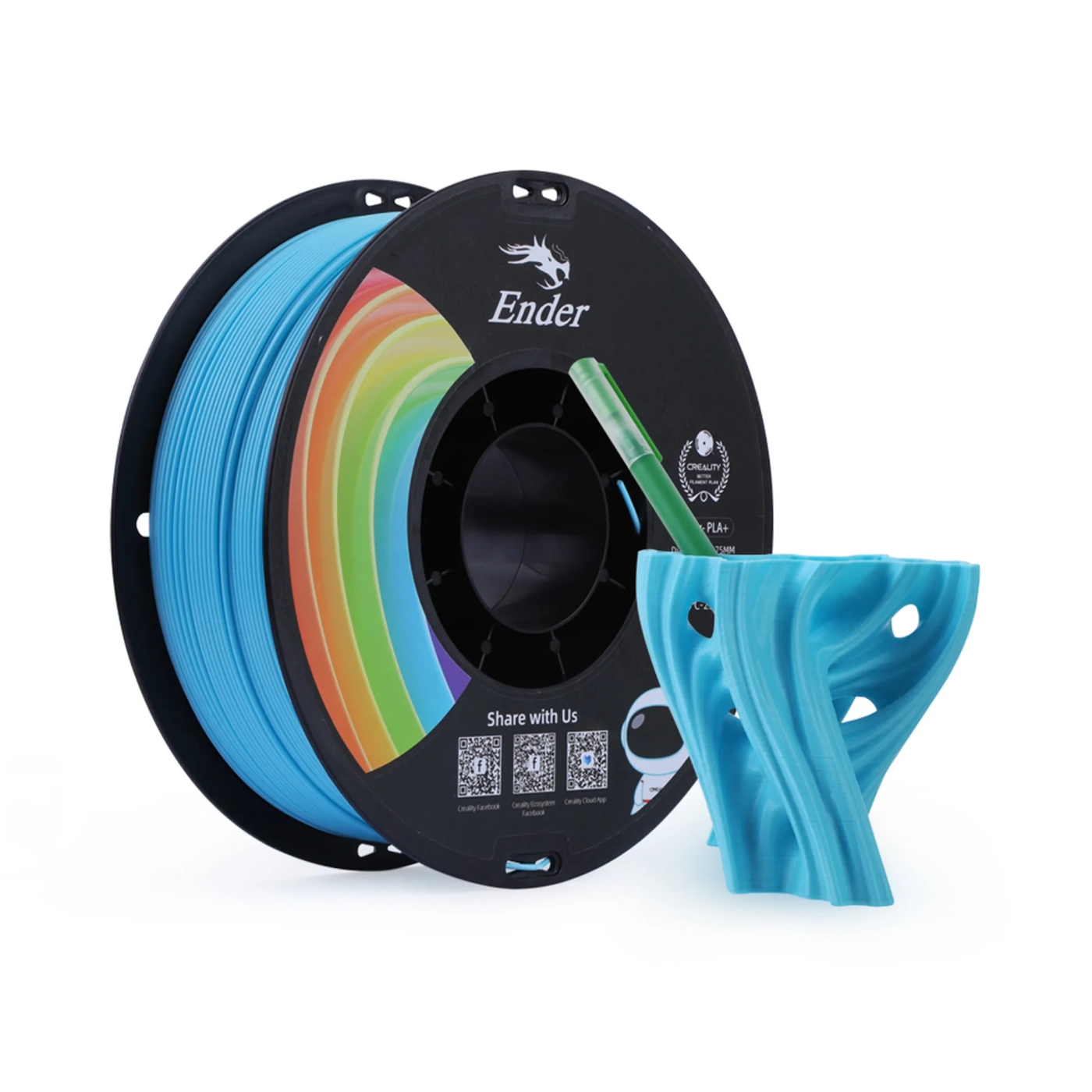 Купить PLA+ Filament (пластик) для 3D принтера CREALITY 1кг, 1.75мм, синий - фото 2