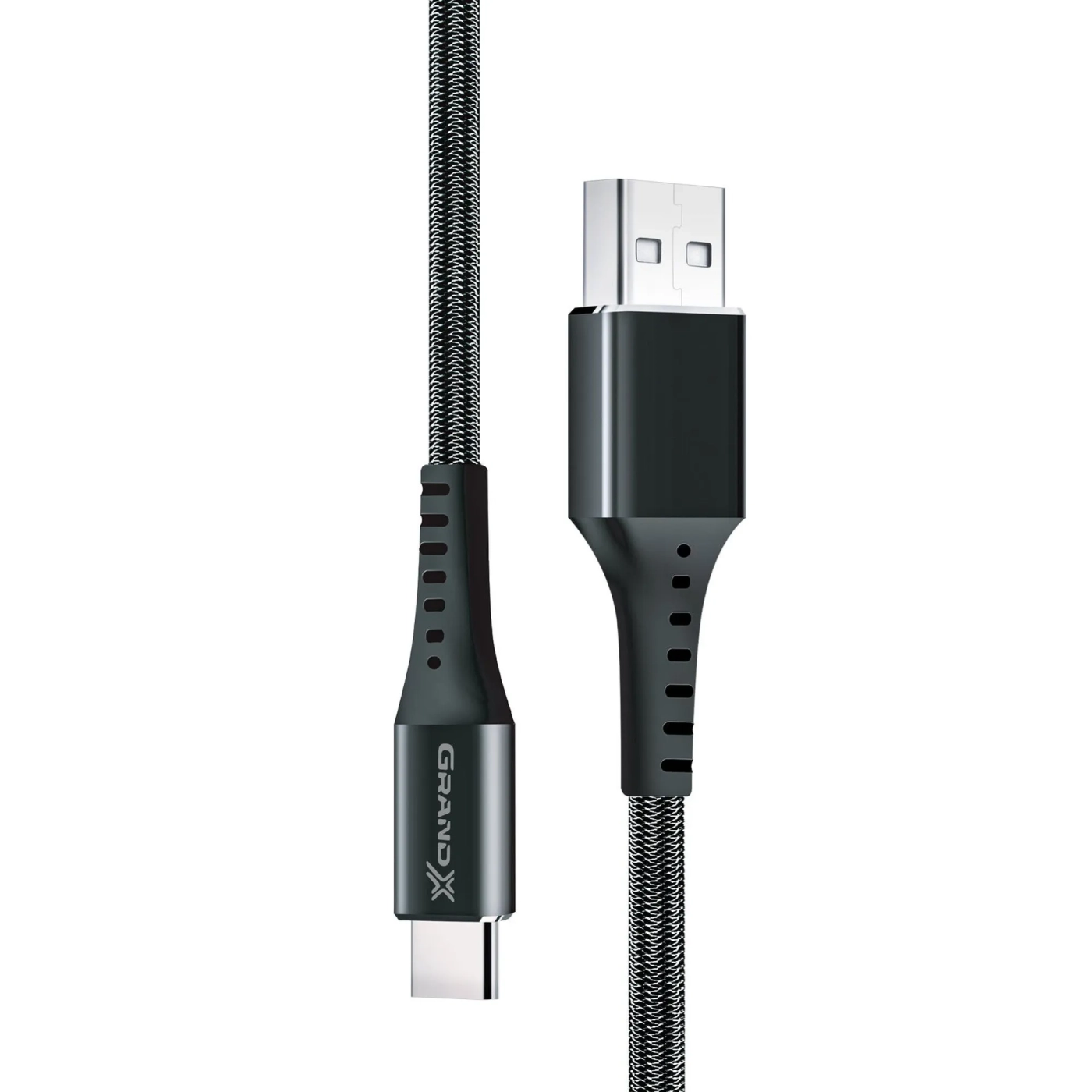 Купить Кабель Grand-X USB-Type-C 3A, 1.2m, Fast Сharge, Black (FC-12B) - фото 1