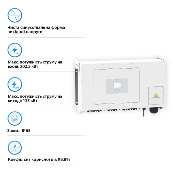 Купити Мережевий інвертор SUN-135K-G01P3-EU-AM8 - фото 2