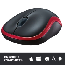 Купити Мишка Logitech M185 Wireless Red - фото 6