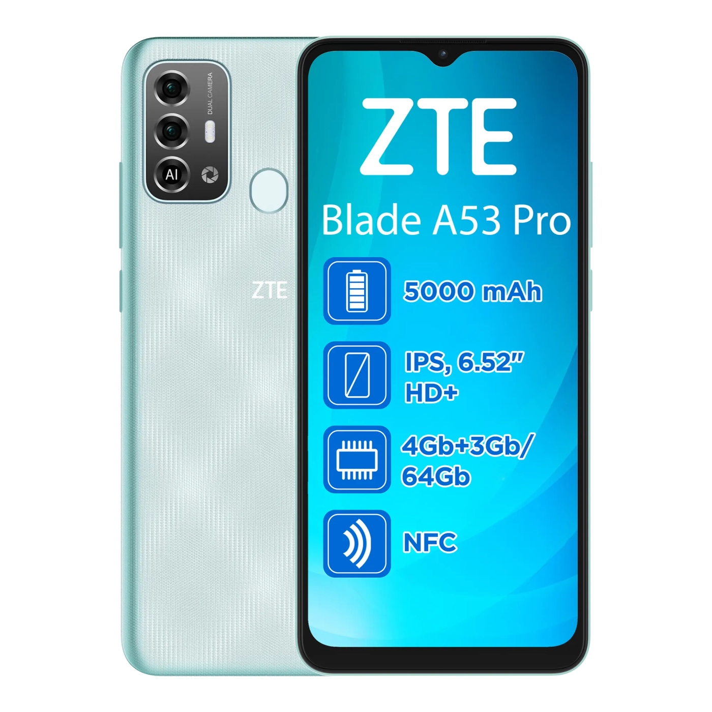 Купить Смартфон ZTE Blade A53 Pro 4/64GB Green (993078) - фото 1