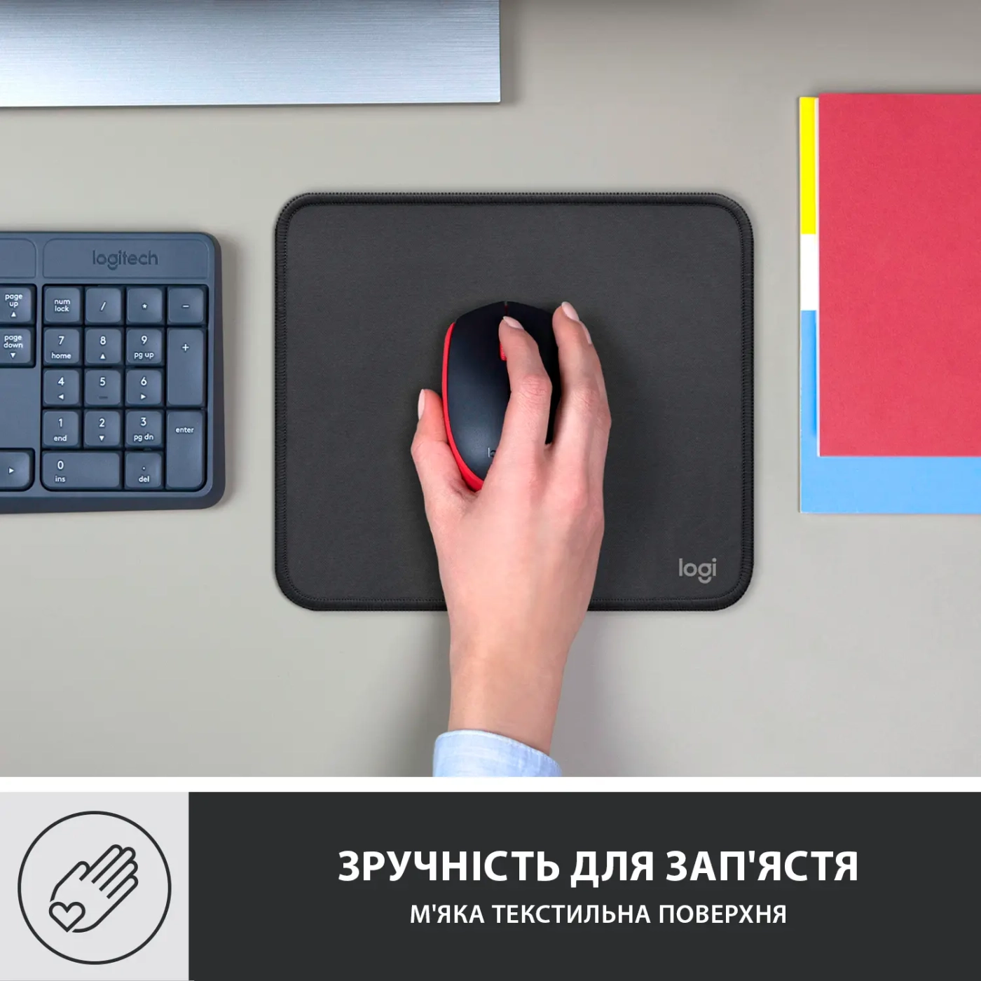Купить Игровая поверхность Logitech Mouse Pad Studio Series Graphite - фото 6