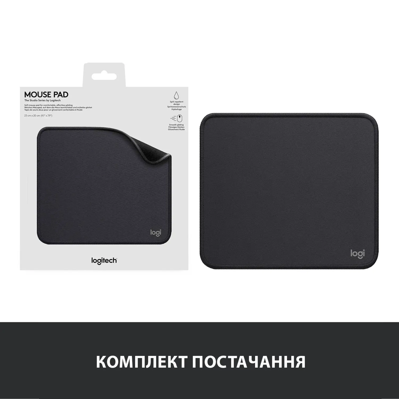 Купить Игровая поверхность Logitech Mouse Pad Studio Series Graphite - фото 8