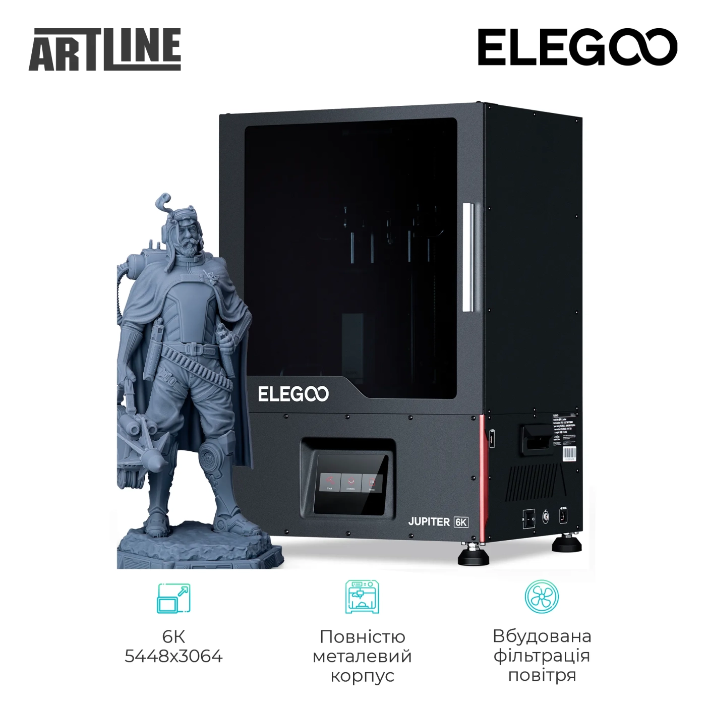 Купить 3D-принтер ELEGOO Jupiter 6K - фото 2