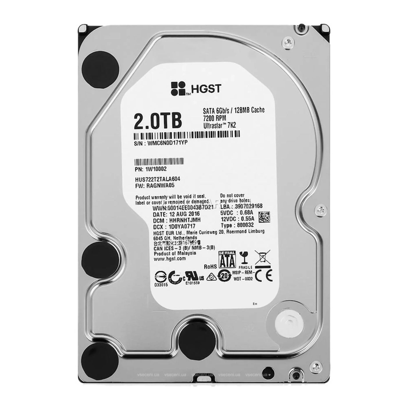 Купити Жорсткий диск Hitachi 2TB 7200 rpm, 128 MB, 3.5" SATA III - фото 1