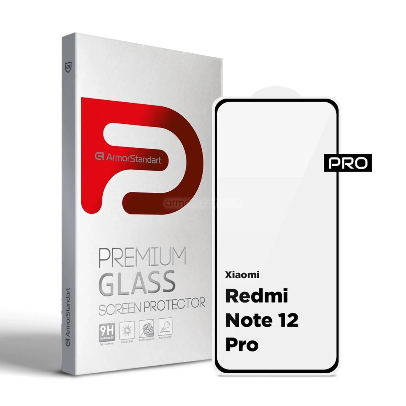 Купити Захисне скло Pro для Xiaomi Redmi Note 12 Pro / 12 Pro Plus Black - фото 1