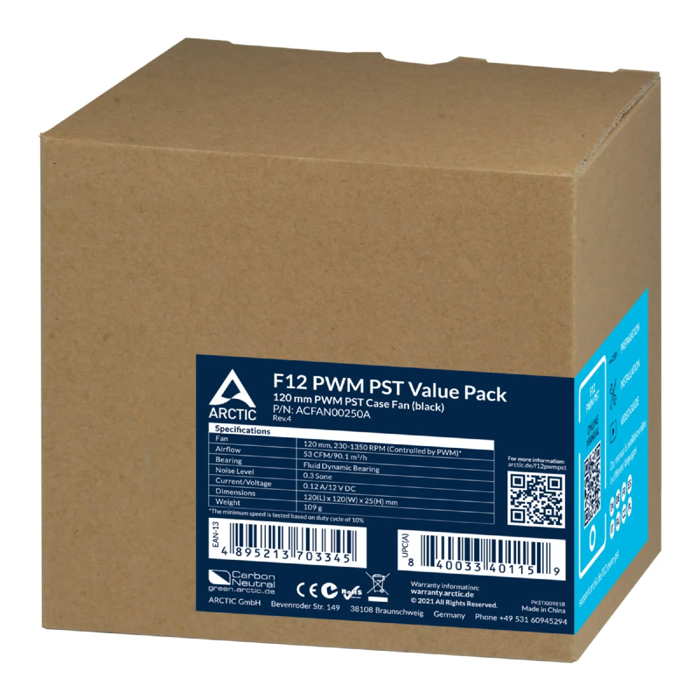 Купити Вентилятор Arctic F12 PWM PST 5-Pack (ACFAN00250A) - фото 4