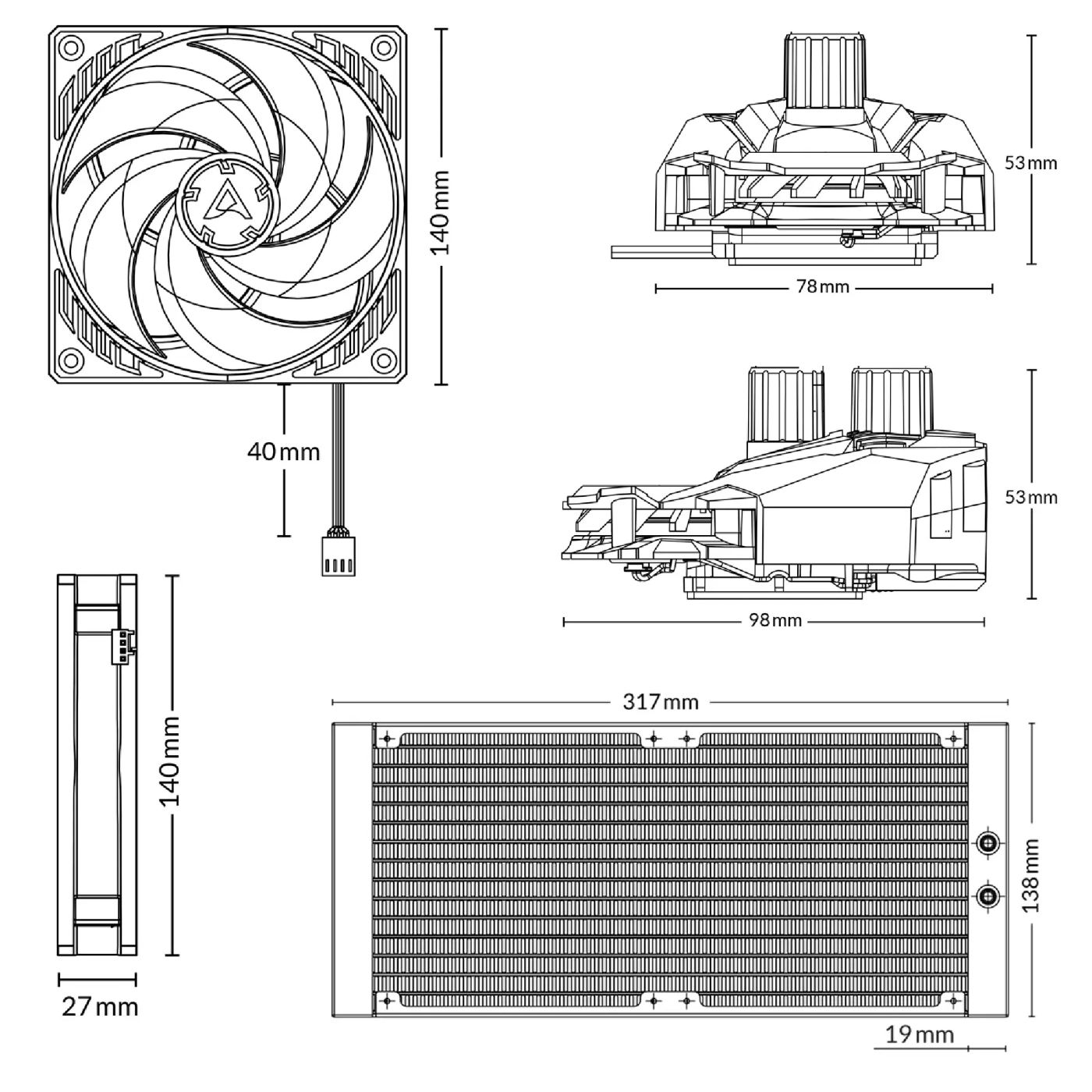 Купити Система рідинного охолодження Arctic Liquid Freezer II 280 (ACFRE00066B) - фото 8