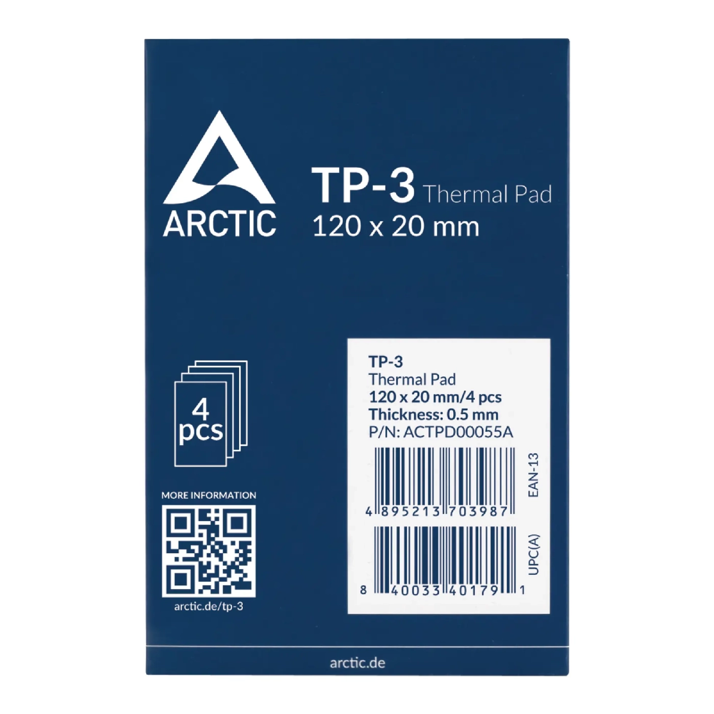 Купити Термопрокладка Arctic TP-3 120x20x0.5 4-pack (ACTPD00055A) - фото 4