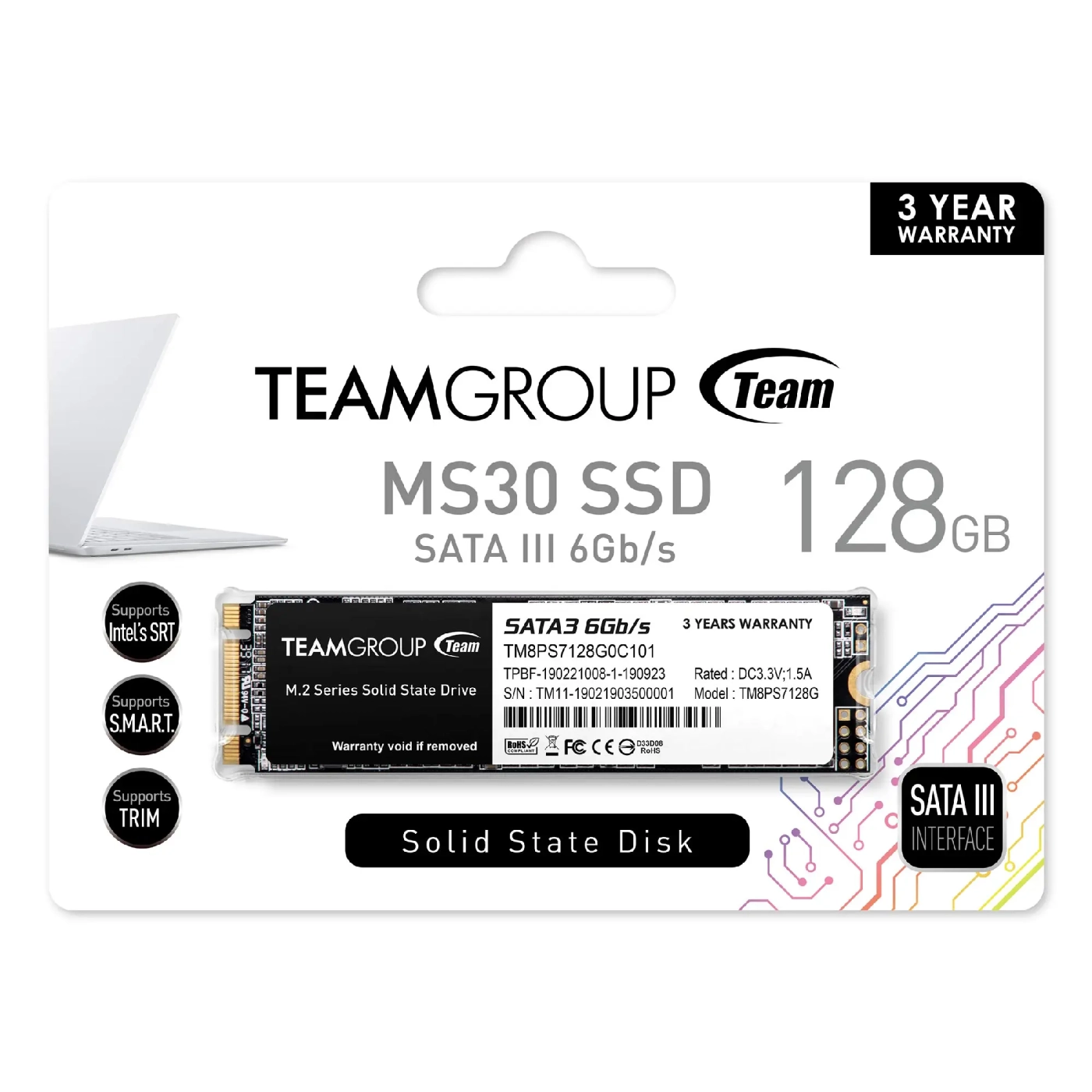 Купить SSD Team MS30 128GB M.2 - фото 2