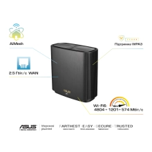 Купить MESH-система ASUS ZenWiFi AX XT8 V2 (1 Pack) Black - фото 7
