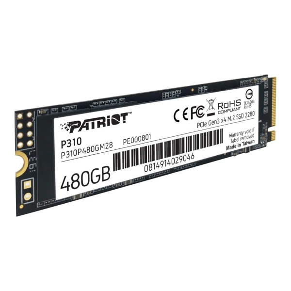 Купити SSD PATRIOT P310 M.2 NVMe 480GB - фото 3