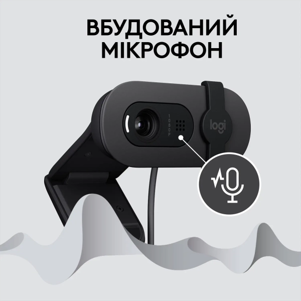 Купити Веб-камера Logitech Brio 100 FHD Graphite - фото 5