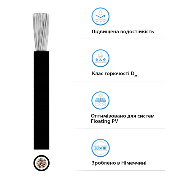 Купить Кабель солнечный KBE DB+ 4mm2 черный 1m - фото 3
