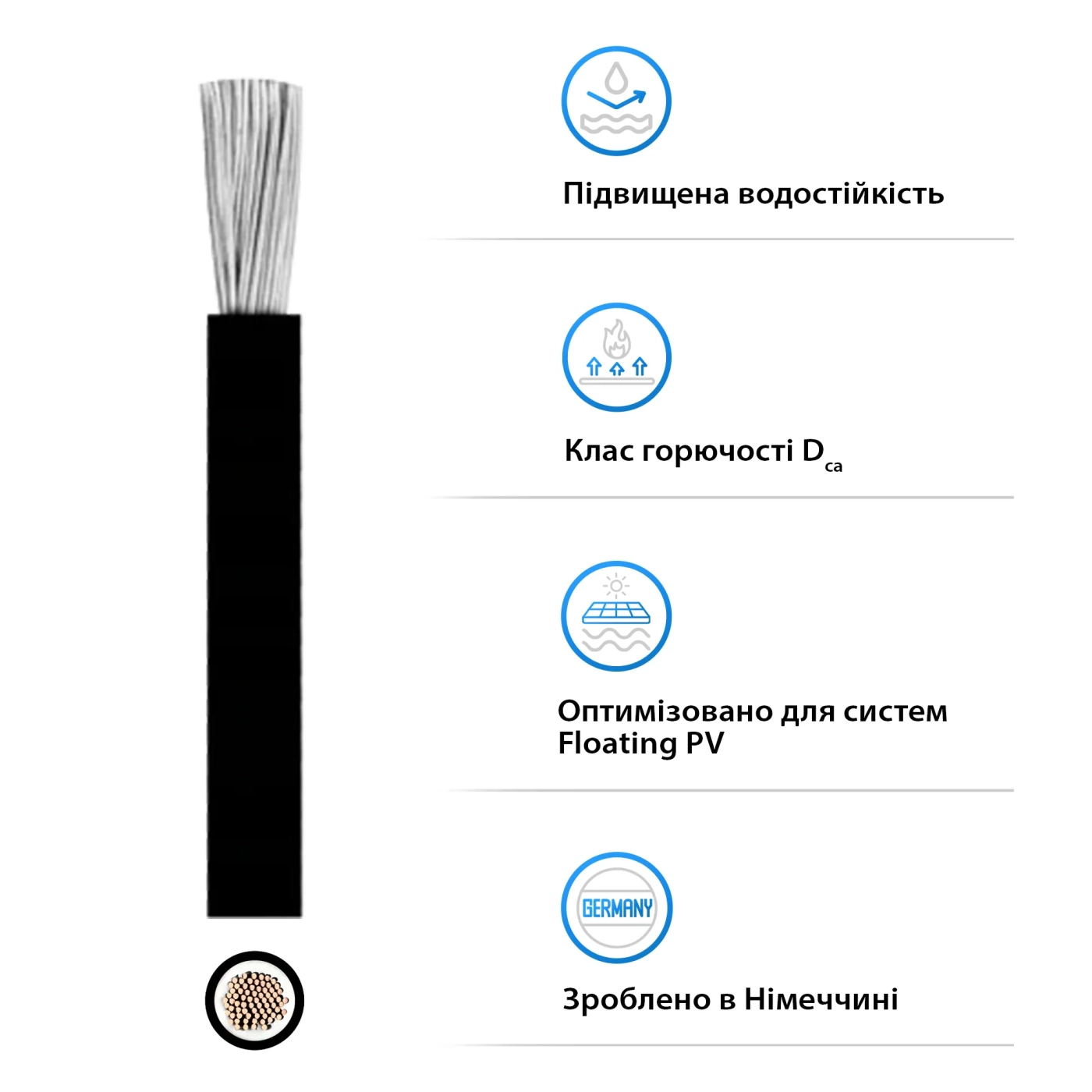 Купить Кабель солнечный KBE DB+ 6mm2 черный 1m - фото 3