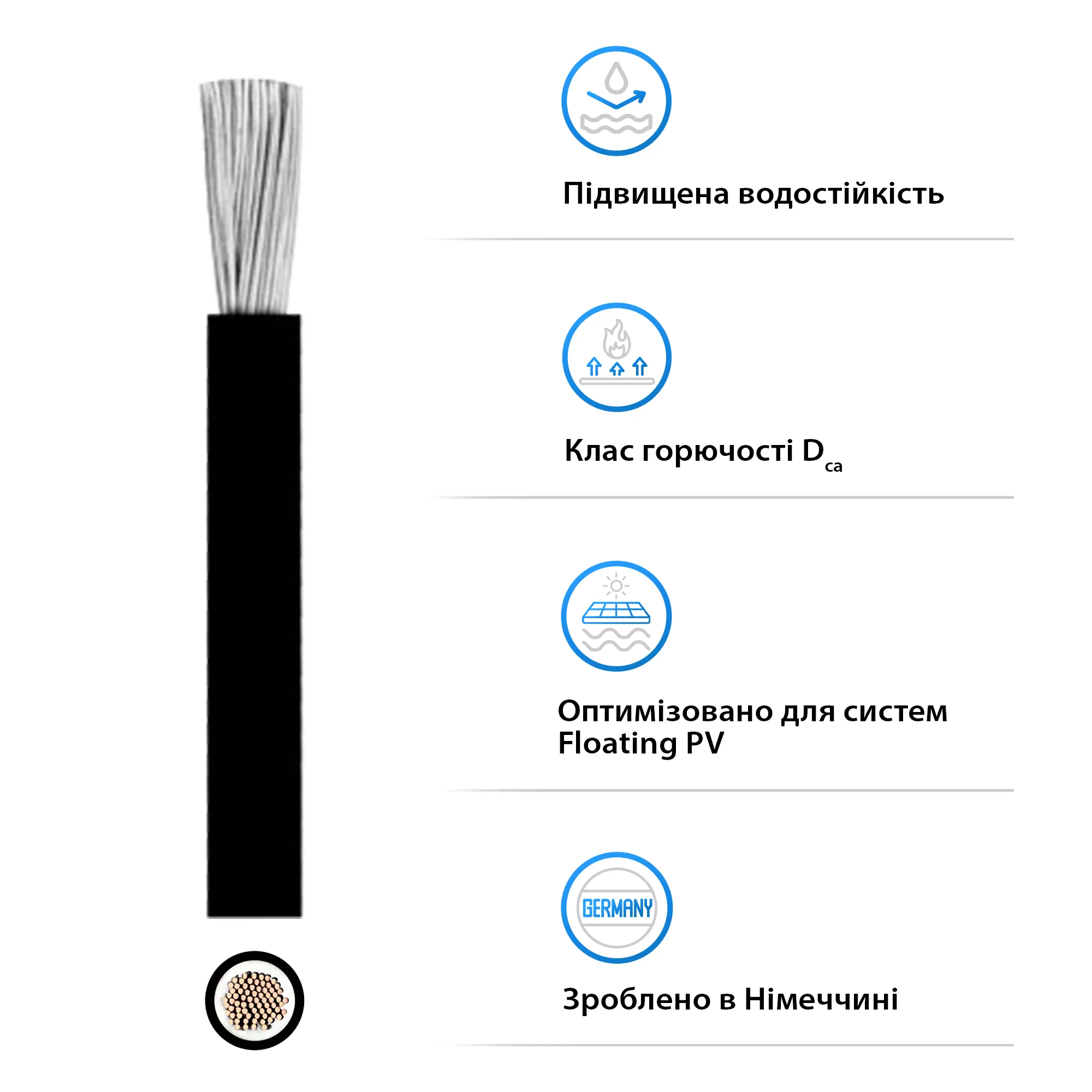 Купить Кабель солнечный KBE DB+ 6mm2 черный 1m - фото 3