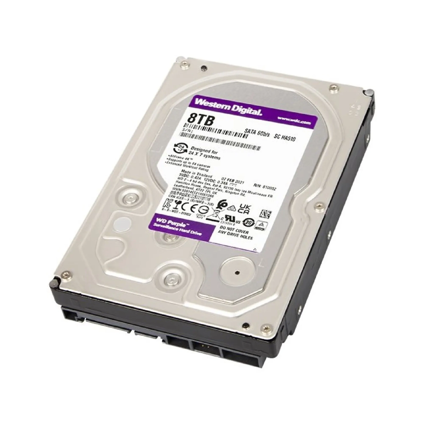 Купить Жесткий диск Western Digital WD Purple Surveillance 8TB 5640rpm 128MB 3.5' SATAIII (WD84PURU) - фото 2