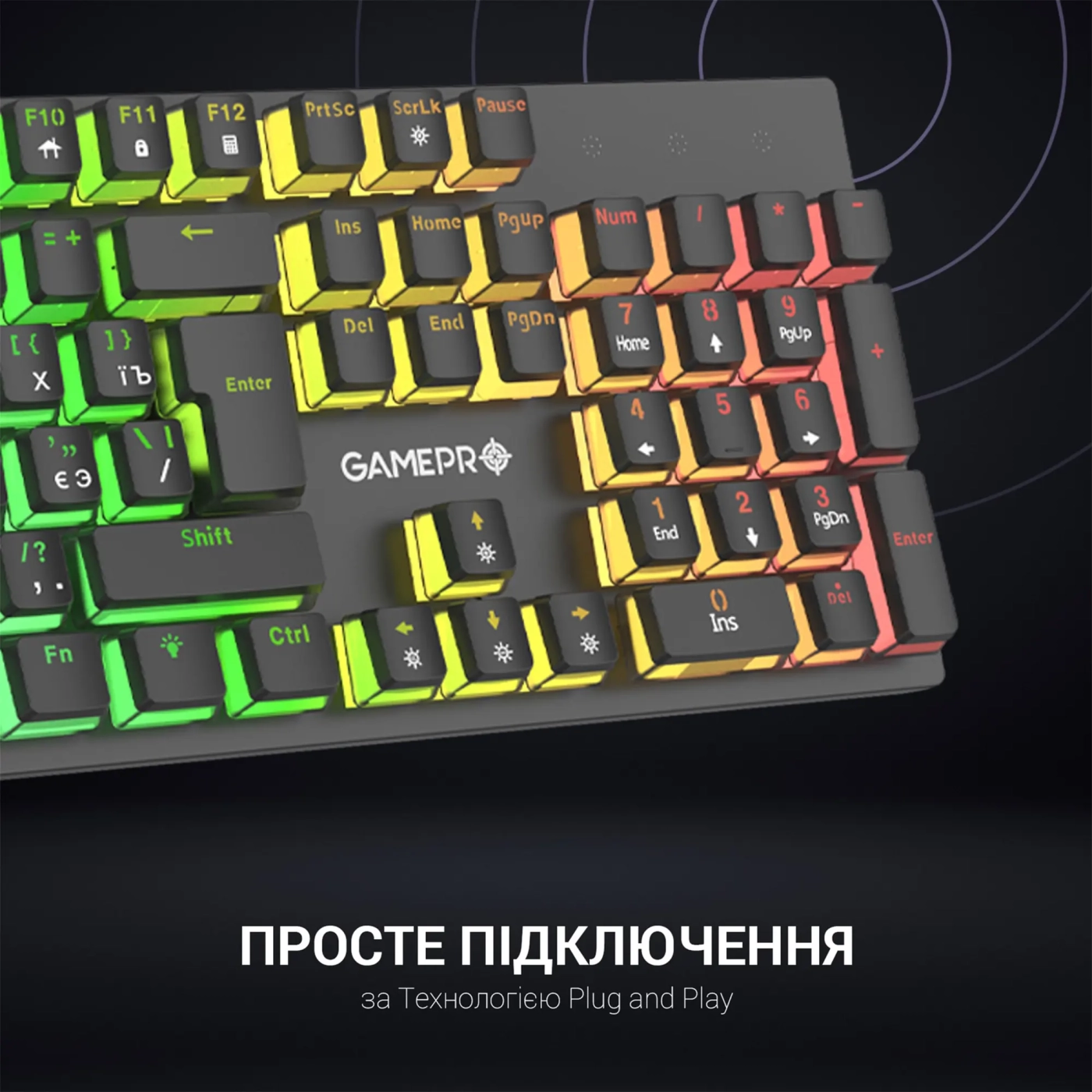 Купити Клавіатура GamePro MK85B Blue Switch RGB USB Black - фото 8