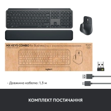 Купить Комплект клавиатура и мышка Logitech MX Keys for Business UA Graphite Gen 2 - фото 12