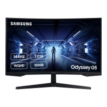 Купить Монитор 27" Samsung Odyssey G5 LC27G55T 2xHDMI DP VA QHD 144Hz 1ms CURVED Black (LC27G55TQWIXCI) - фото 1