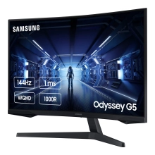 Купить Монитор 27" Samsung Odyssey G5 LC27G55T 2xHDMI DP VA QHD 144Hz 1ms CURVED Black (LC27G55TQWIXCI) - фото 2