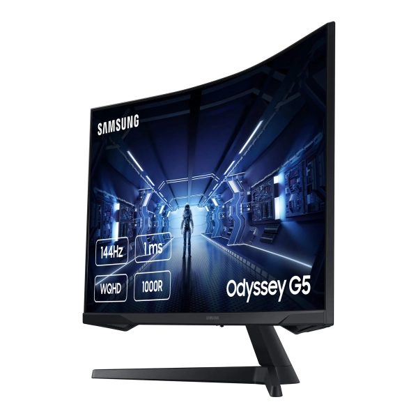 Купить Монитор 27" Samsung Odyssey G5 LC27G55T 2xHDMI DP VA QHD 144Hz 1ms CURVED Black (LC27G55TQWIXCI) - фото 4