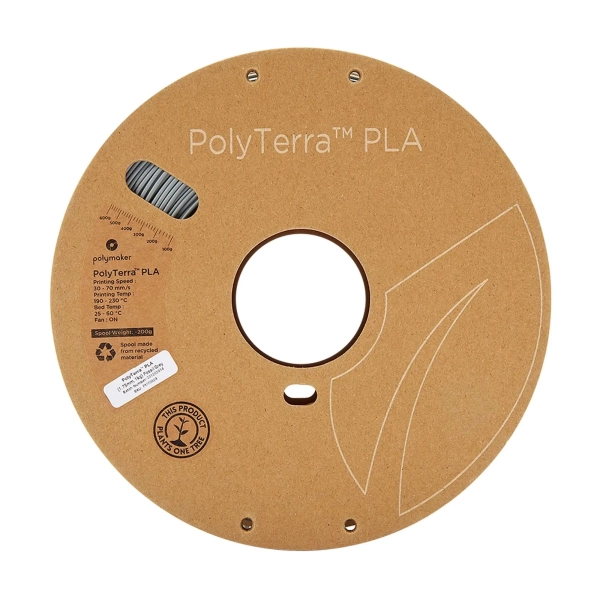 Купити PolyTerra PLA Filament (пластик) для 3D принтера Polymaker 1кг, 1.75мм, скам'янілий сірий - фото 3