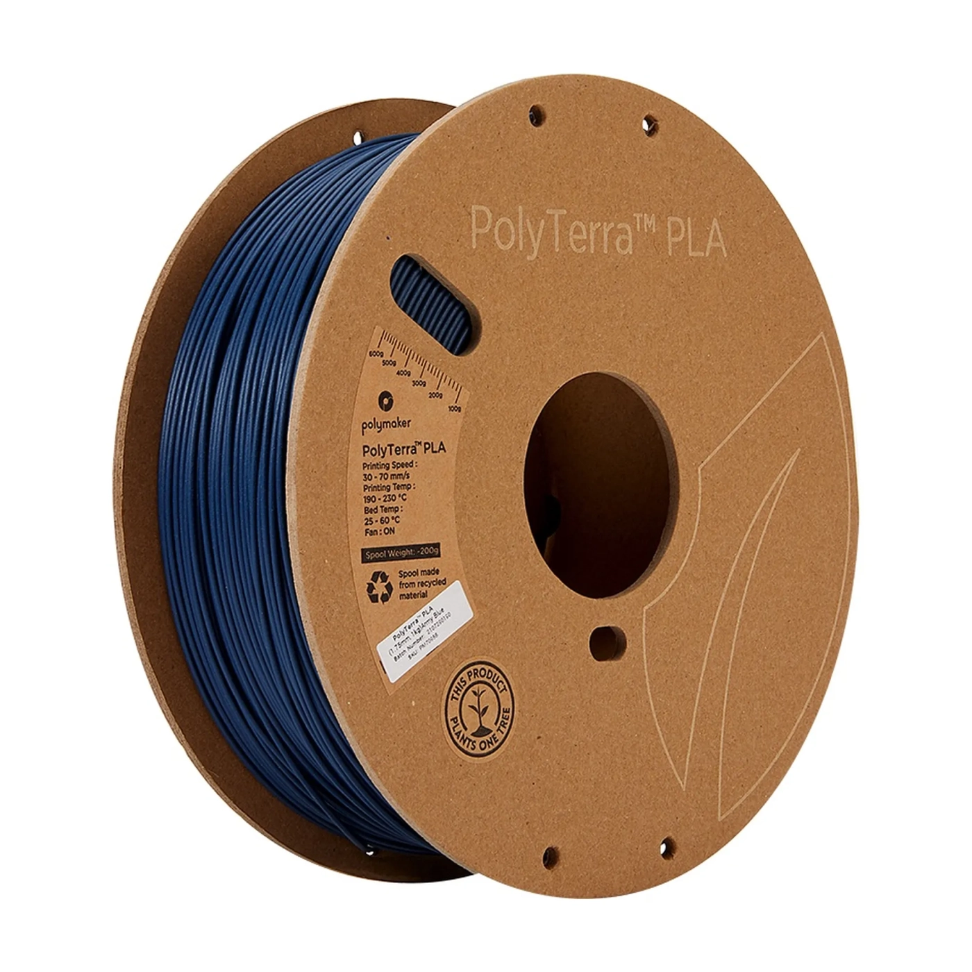 Купить PolyTerra PLA Filament (пластик) для 3D принтера Polymaker 1кг, 1.75мм, армейский синий - фото 1