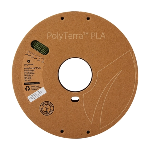 Купити PolyTerra PLA Filament (пластик) для 3D принтера Polymaker 1кг, 1.75мм, армійський темно-зелений - фото 3