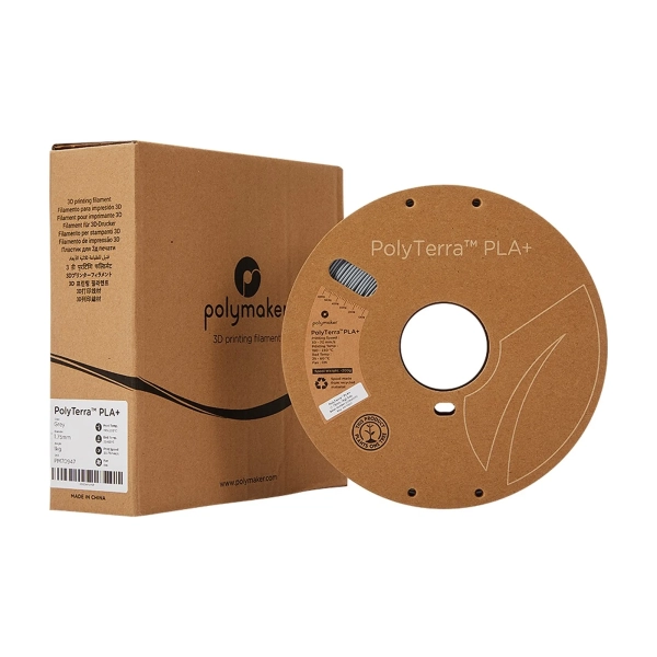 Купить PolyTerra PLA Plus Filament для 3D принтера Polymaker 1кг, 1.75мм, серый - фото 4