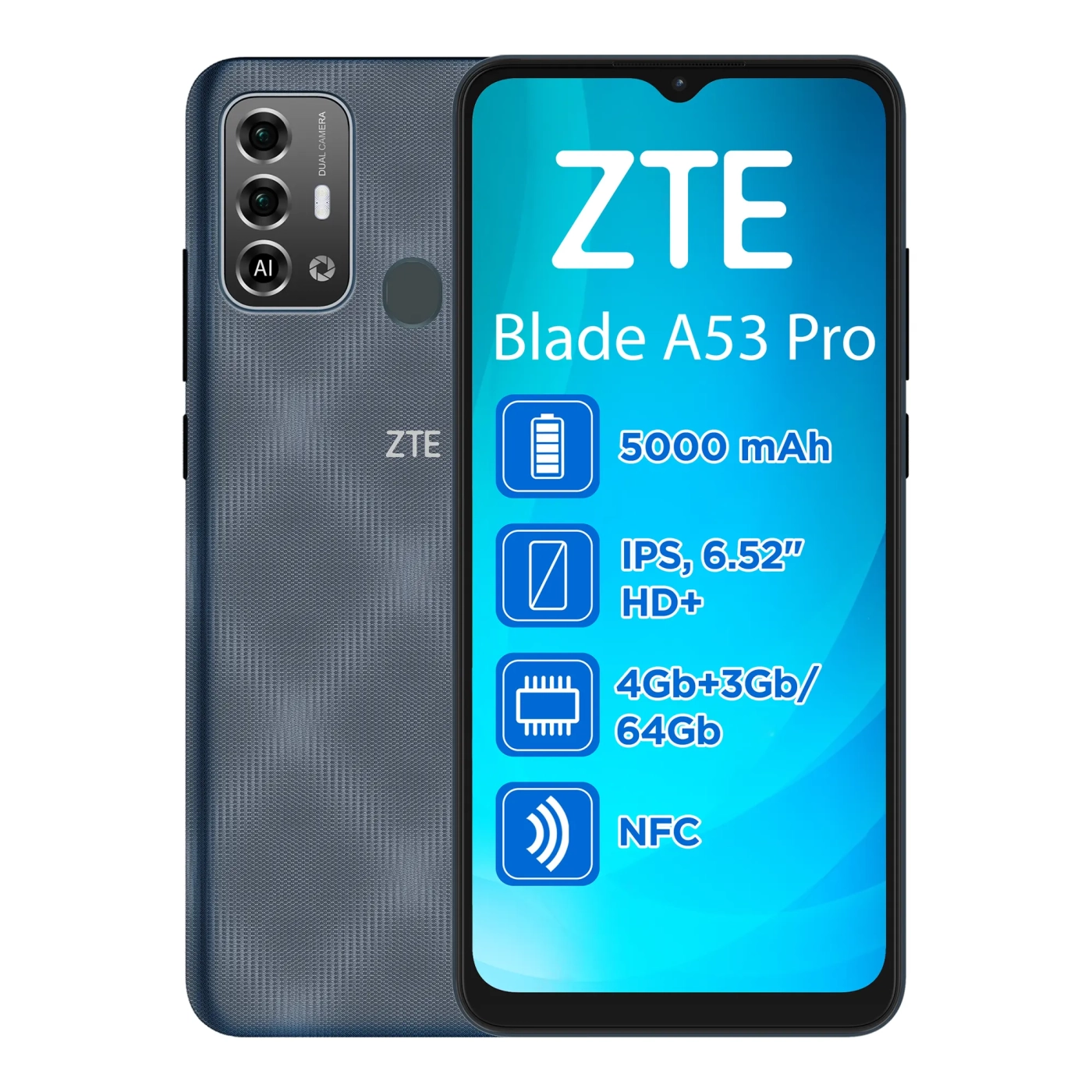 Купить Cмартфон ZTE Blade A53 pro 4/64GB Blue (Blade A53 pro 4/64GB Blue) - фото 1