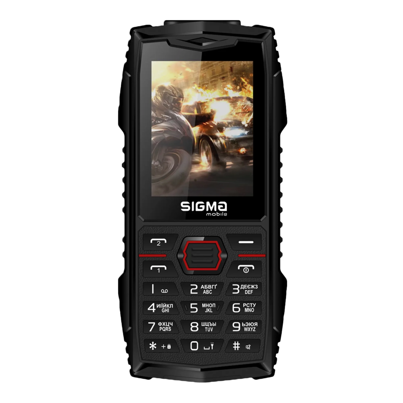 Купить Мобильный телефон Sigma X-treme AZ68 Black Red (4827798374924) - фото 1