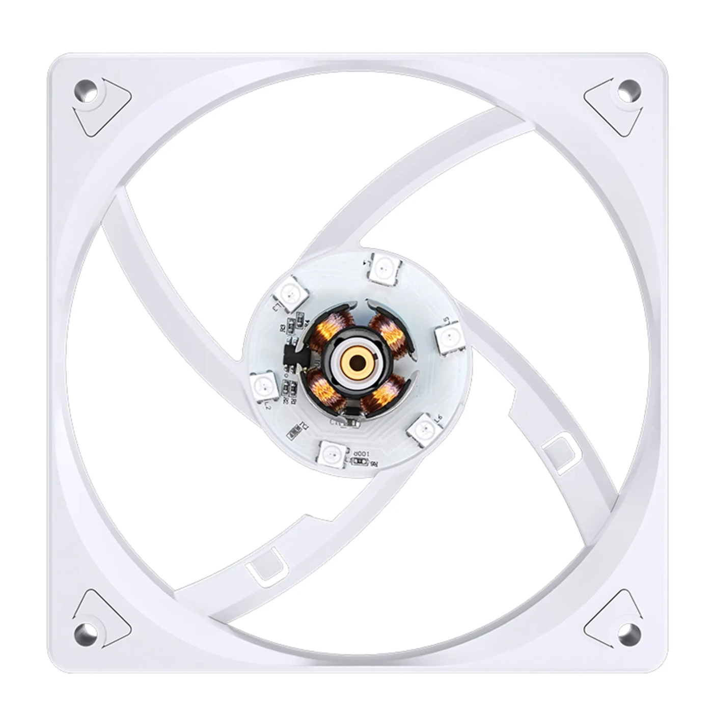 Купити Вентилятор JONSBO SL-120W White 120mm 600-1500RPM 32dB 4pin+LED 3pin (SL-120W White) - фото 10