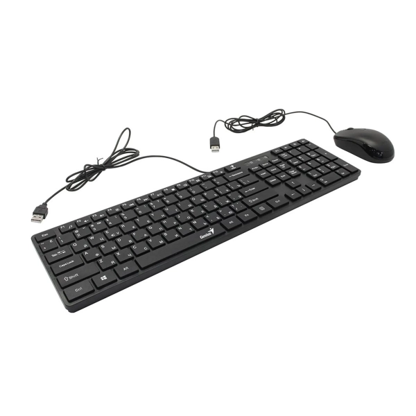 Купити Комплект клавіатура та мишка Genius C-126 SlimStar USB Black Ukr (31330007407) - фото 5